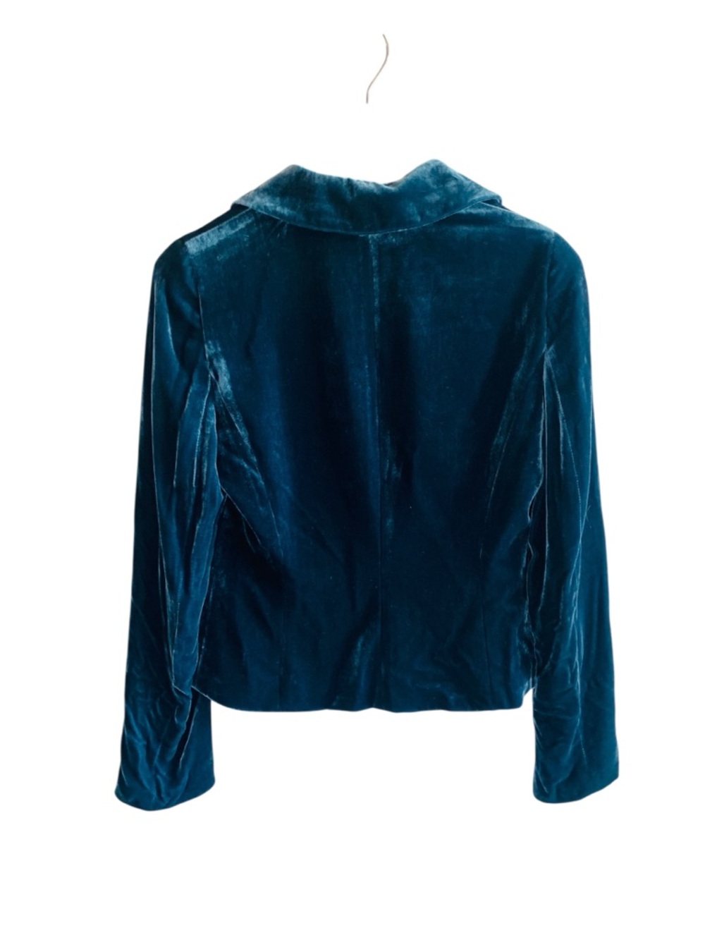 Banana Republic NWT Velvet Blue Blazer Jacket Jeweled Buttons Size 4 Whimsigoth - Picture 2 of 7